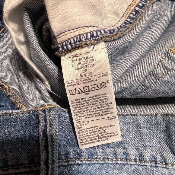 GAP (EUC) 100% COTTON ORIGINAL WIDE LEG CROP, SIZE 6 (28) - Picture 4 of 6